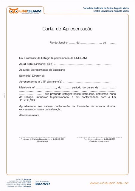 Estágio Obrigatório - Acordo de Cooperação, PDF, Estágio