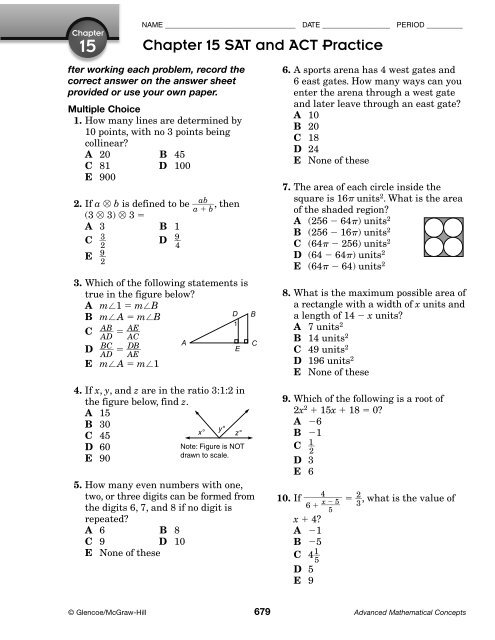 Chapter 15 Resource Masters - Ithaca Public Schools