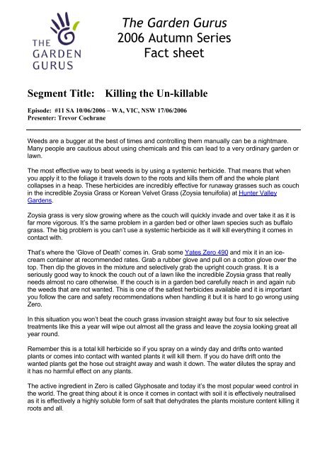 Killing The Un Killable The Garden Gurus