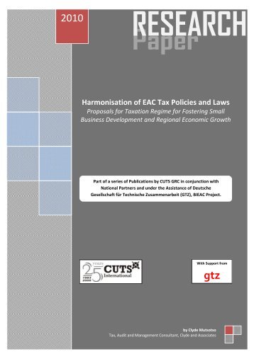 Harmonisation of EAC Tax Policies and Laws - CUTS International ...