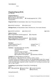 Klagebewilligungsformular KlB10 elektronisches Format