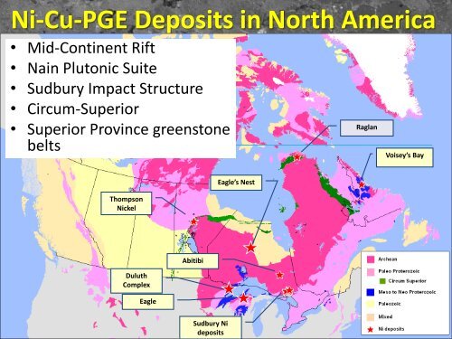 Ni-Cu-PGE Deposits in North America - ADIMB