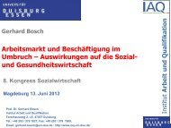 Prof. Dr. Gerhard Bosch - Kongress der Sozialwirtschaft