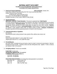 Download MSDS - California Paints