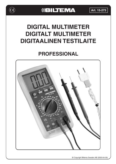 digital multimeter digitalt multimeter digitaalinen testilaite - Biltema