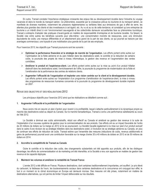 Rapport annuel - Transat, Inc.