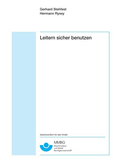 BGI 521 "Leitern sicher benutzen"