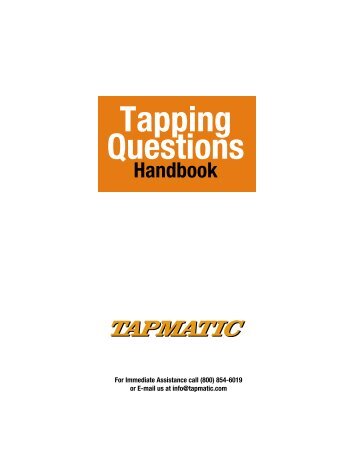 Download Complete Tapping Handbook - Tapmatic