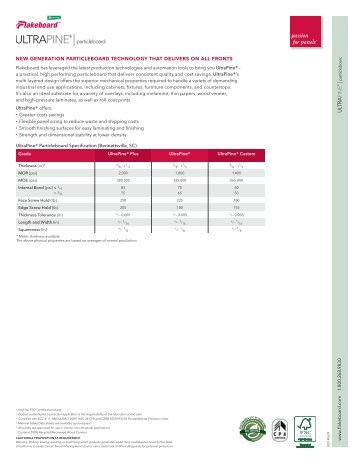 UltraPineÂ® Particleboard - Flakeboard