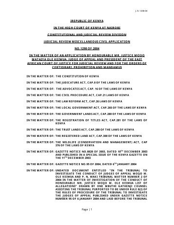 iREPUBLIC OF KENYA IN THE HIGH COURT OF KENYA AT ...