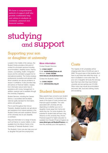 A Guide For parents And Guardians - University of Teesside