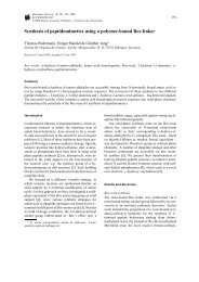 Synthesis of peptidomimetics using a polymer ... - IngentaConnect