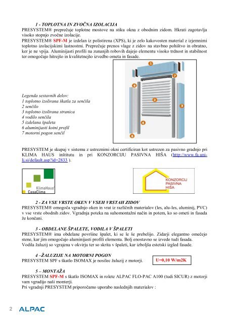 1 Toplotna izolacija oken PRESYSTEM SPF-M in ... - Sejem Dom