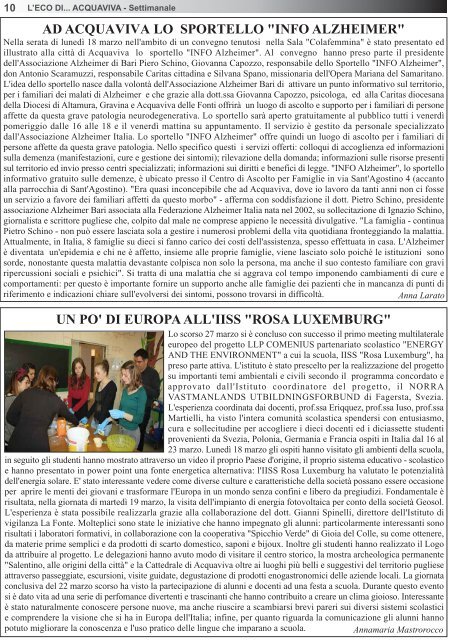 Da L'Eco di Acquaviva n. 7/2013 - telemajg