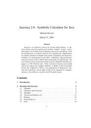 Jasymca 2.0 - Symbolic Calculator for Java