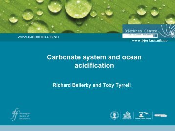 Carbonate system and ocean acidification - meece