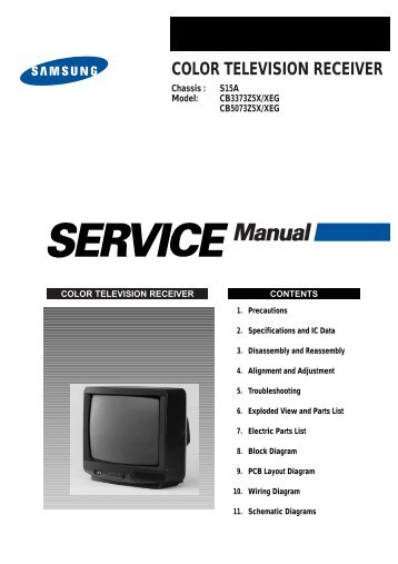 COLOR TELEVISION RECEIVER - Page de test