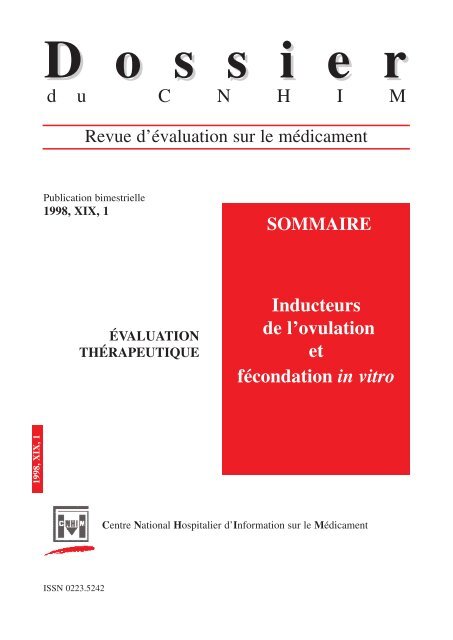 d u C N H I M Inducteurs de l'ovulation et fÃ©condation in vitro