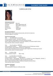 PLACEMENT STAGE ALLIEVI CURRICULUM VITAE - Boscolo