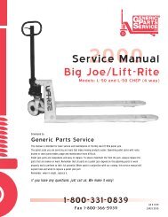 Service Manual Big Joe/Lift-Rite - Generic Parts Service Inc.