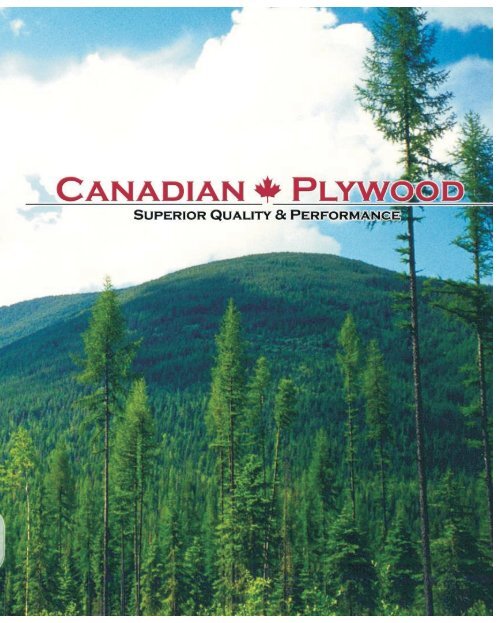 Why Plywood...Why Canadian Plywood Brochure
