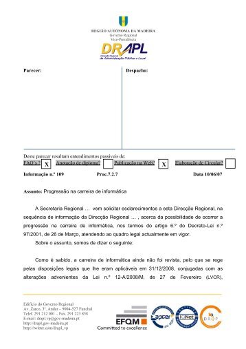 ProgressÃ£o na carreira de informÃ¡tica - drapl