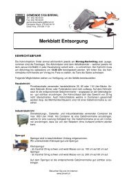 Merkblatt Entsorgung - Birrwil