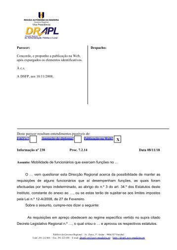 Parecer: Despacho: Concordo, e proponho a publicaÃ§Ã£o na ... - drapl