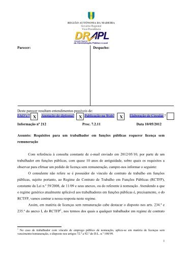 Requisitos a observar para efetuar um pedido de licenÃ§a ... - drapl