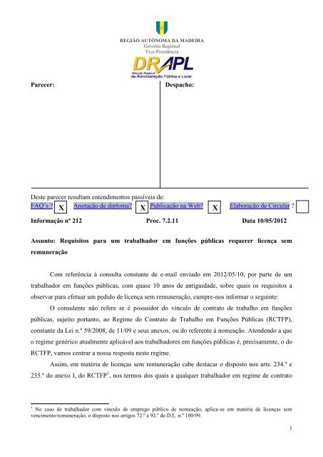 Requisitos a observar para efetuar um pedido de licenÃ§a ... - drapl