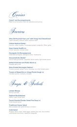 Dining Menu - Azamara Club Cruises