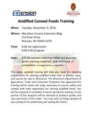 Acidified Canned Foods Training - UW Food Safety and Health