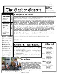 Issue 2 - July 7, 2006 - Gesher Summer Camp