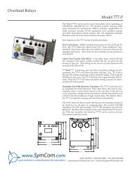 Overload Relays Model 777-P - SymCom