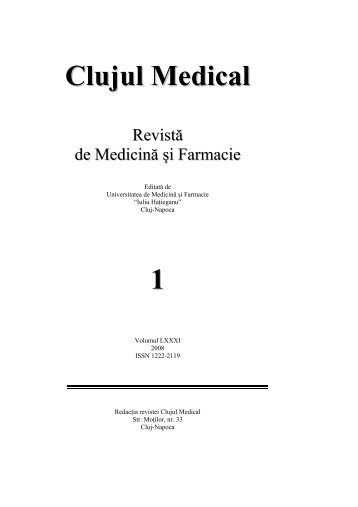 Contributii ale medicinei clujene la studiul unor mecanisme ...