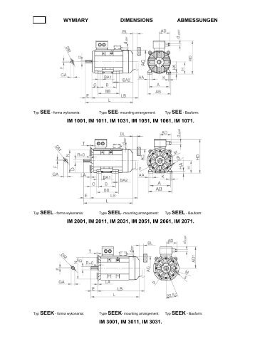 WYMIARY DIMENSIONS ABMESSUNGEN IM 1001 ... - Cantoni Group