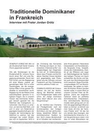 Traditionelle Dominikaner in Frankreich - Pro Missa Tridentina