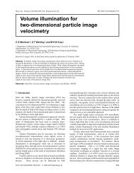 Volume illumination for two-dimensional particle image velocimetry