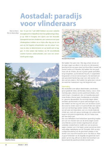 Aostadal: paradijs voor vlinderaars - Vlindernet