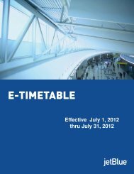 jetblue timetable