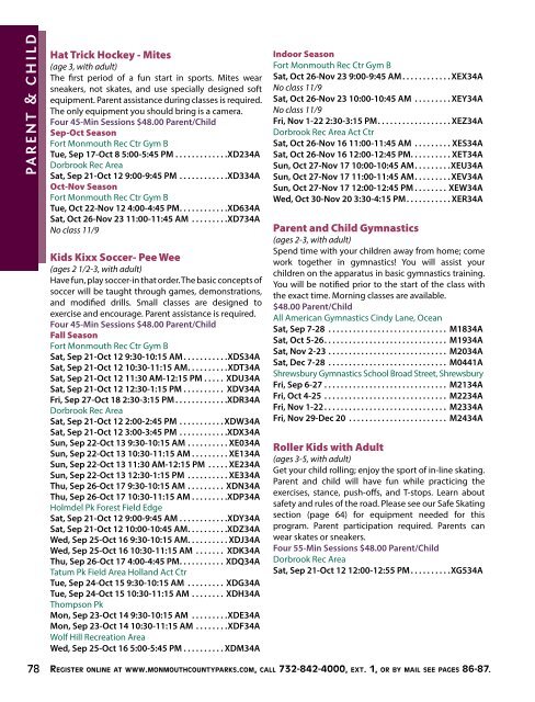 Fall Program Directory - Monmouth County