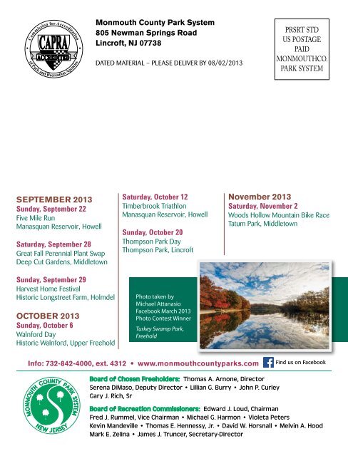 Fall Program Directory - Monmouth County