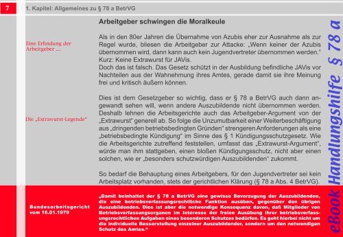 zur Ãbernahme von JAV-Mitgliedern gemÃ¤Ã Â§ 78 a BetrVG - IG Metall