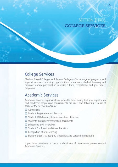 MZC College Handbook 2012-2013 - Higher Colleges of Technology