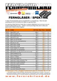 Bestellungen unter: info@fernrohrland.de oder Tel. 0711/95 760 -17 ...