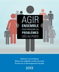 Agir ensemble pour prévenir les problèmes liés Au poiDs - Réseau ...