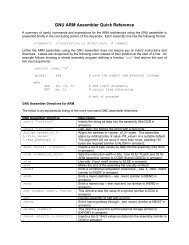 GNU ARM Assembler Quick Reference - BEL