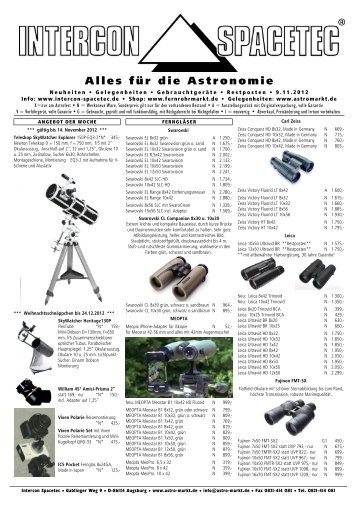 Für Die Astronomie - Astromarkt