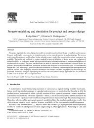 Property modelling and simulation for product and process ... - CAPEC