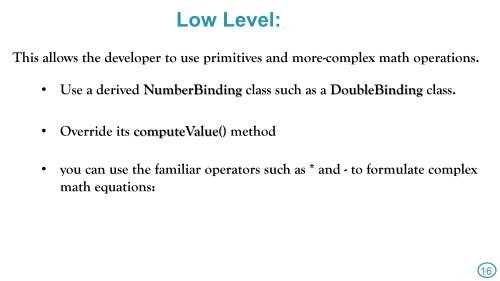 Properties and Binding